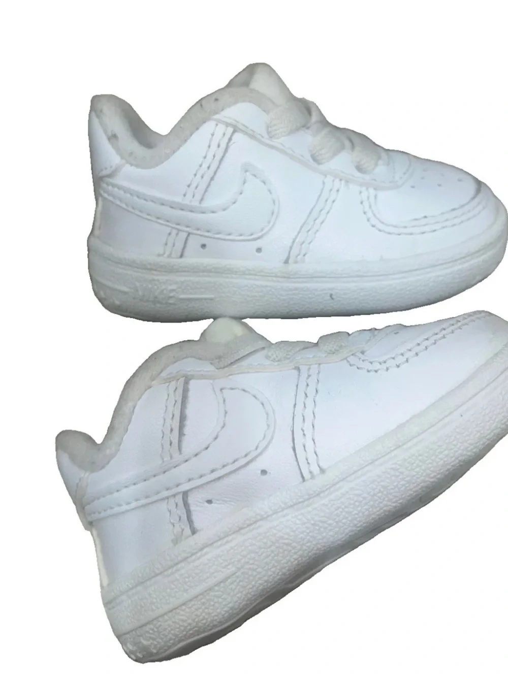 Nike Air Force 1 Triple White Crib Baby Size 1C (CK2201-100)